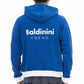 Elegant Blue Wool Hoodie with Zip Closure