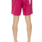 Fuchsia Swim Shorts with Side Print Detail