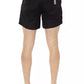 Sleek Black Swim Shorts with Sporty Tape Detail