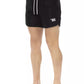 Chic Black Swim Shorts with Signature Band