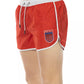 Vibrant Red Swim Shorts with Front Print