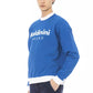 Elegant Blue Cotton Long-Sleeve Sweatshirt