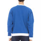Elegant Blue Cotton Long-Sleeve Sweatshirt