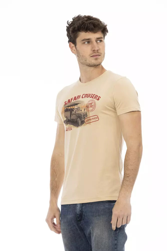 Beige Short Sleeve Luxury Tee