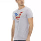 Sophisticated Gray Tee with Elegant Front Print