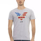 Sophisticated Gray Tee with Elegant Front Print