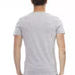 Sophisticated Gray Tee with Elegant Front Print