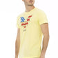 Sunshine Yellow Casual Tee with Graphic Print