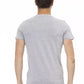 Elegant Gray Cotton-Blend T-Shirt