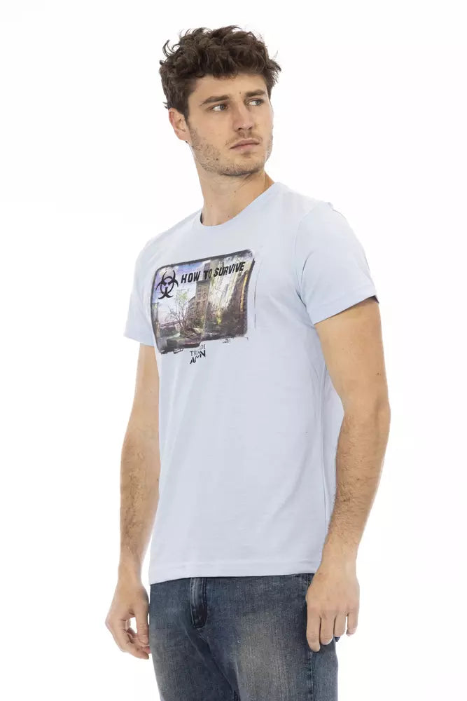 Elevated Casual Light Blue Tee for Men