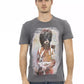 Chic Gray Short Sleeve Round Neck Tee