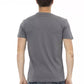 Chic Gray Short Sleeve Round Neck Tee