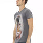 Chic Gray Short Sleeve Round Neck Tee