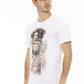 Chic White Short Sleeve Printed Tee