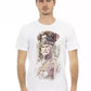 Chic White Short Sleeve Printed Tee