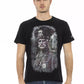 Sleek Black Graphic Tee with Artistic Flair