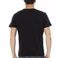 Sleek Black Graphic Tee with Artistic Flair