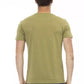 Chic Green Short Sleeve Tee with Front Print