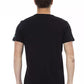 Elevated Casual Black Tee with Unique Front Print