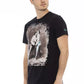 Elevated Casual Black Tee with Unique Front Print