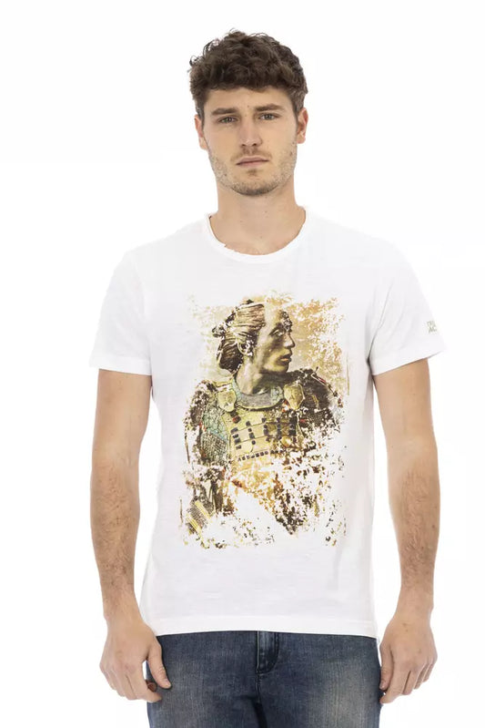 Elegant White Printed Tee for Men