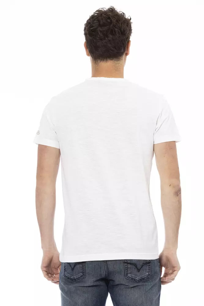 Elegant White Printed Tee for Men