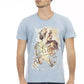 Elegant Light Blue Cotton Tee for Men