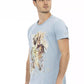 Elegant Light Blue Cotton Tee for Men
