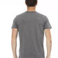 Sleek Gray Short Sleeve Round Neck Tee