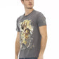Sleek Gray Short Sleeve Round Neck Tee