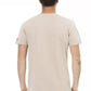 Beige Short Sleeve Luxury Tee with Front Print