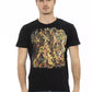Sleek Black Cotton Blend Tee for Men