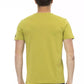 Chic Green Short Sleeve Tee with Front Print