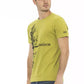 Chic Green Short Sleeve Tee with Front Print
