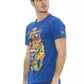 Elegant Blue Tee with Front Print