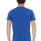 Elegant Blue Tee with Front Print
