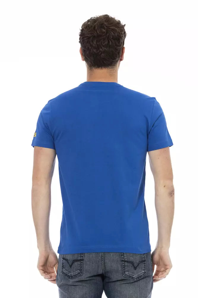 Elegant Blue Tee with Front Print