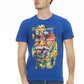 Elegant Blue Tee with Front Print