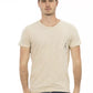 Beige Chest Pocket Tee - Casual Elegance