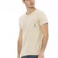 Beige Chest Pocket Tee - Casual Elegance
