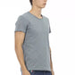 Chic Gray Pocket Tee with Unique Print