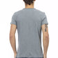 Chic Gray Pocket Tee with Unique Print