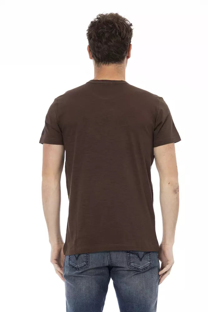 Elegant Brown Short Sleeve Tee