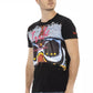 Elevate Your Style: Bold Print Black Tee