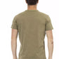 Emerald Green Cotton Tee with Front Print