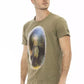 Emerald Green Cotton Tee with Front Print