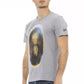 Chic Gray Cotton Blend Tee for Men