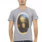 Chic Gray Cotton Blend Tee for Men