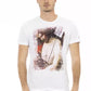 Elegant White Tee with Graphic Charm
