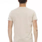 Beige Cotton Blend Tee for Men